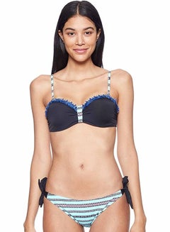 Buy Glitter Patterned Polyester Spaghetti Straps Side Bow Low-Rise Bikini Set for Women L in Egypt