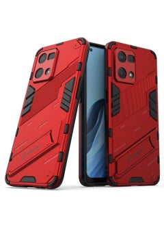 Buy GOLDEN MASK Compatible With Oppo Reno7 4G/F21 Pro Punk Case Anti Protection (Red) in Egypt