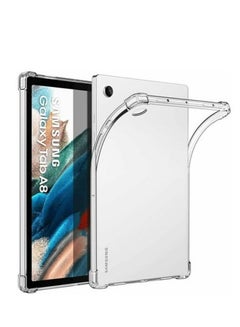Buy Samsung Galaxy Tab A8 10.5 Clear Soft TPU Back Case Shockproof Reinforced Corners Transparent Cover in UAE