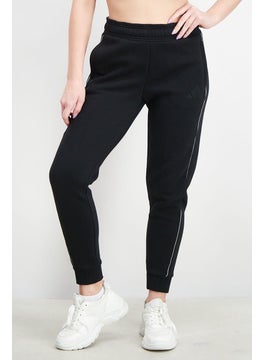 Buy Women Regular Fit Drawstring Jogger Pants, Black in UAE