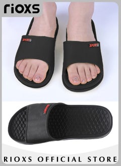 Buy Unisex Shower Slippers Mens Womens Anti-slip Flat Sandal Slippers For Bathroom Or Indoor Use in UAE