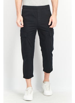 اشتري Men Tapered Fit Cargo Pocket Pants, Black في الامارات