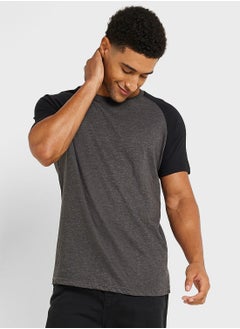 Buy Mens Crew Neck T-shirt With Contrast in Saudi Arabia