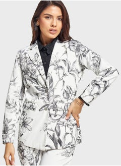 Buy Floral Print Tailored Blazer in UAE