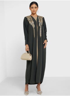 Buy Embroidered Detail Abaya With Sheila in Saudi Arabia