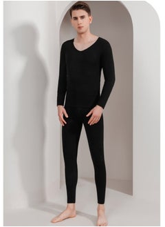 اشتري Men's Thermal Underwear Set Soft Thermal Underwear Base Layer Long Johns Set V-Neck Thermal Underwear في السعودية