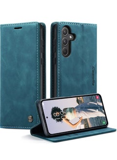 Buy For Samsung Galaxy A55 Cover, Soft PU Leather Shockproof Mobile Phone Wallet Case, Full Body Protective Flip Cover Magnetic Adsorption Back Cover in Saudi Arabia