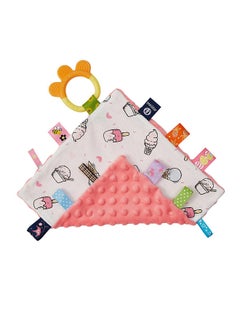 Buy Baby Appease Towel Comfortable Baby Tag Soothing Security Blanket with Colorful Tags Silicone Baby Teether Cute Patterns Soft Comforter Hand Plush Towel for Infants Toddlers in Saudi Arabia