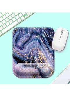 اشتري Mouse Pad, Marble Mouse Pad, Premium-Textured Mouse Mat Square Waterproof Non-Slip Rubber Base Computer Mousepad for Office Laptop Desk，Purple Black Marble في الامارات