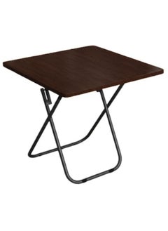 اشتري Maple Home Plastic Folding Table  Portable Trestle Table Wooden Finish Multi-purpose Carry Handle Lightweight Dining Living Office Camp Picnic Party Beach Event Furniture 60*60cm في الامارات