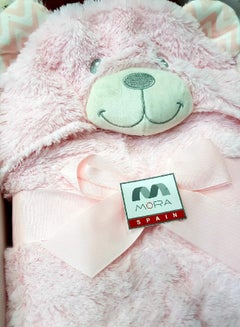 Buy Newborn baby blanket - model: Pompon Bear - size: 75*95 - color: Pink - produced by Mora, Spain. in Egypt