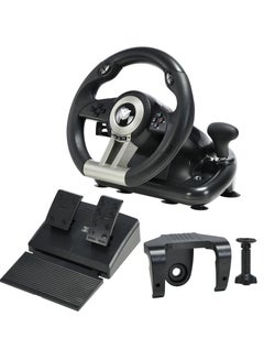 Buy Racing Steering Wheel With Pedals And Shifter For PC/PS4/PS3/Xbox One/Xbox 360/Switch in Saudi Arabia