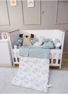 Buy Triple Braided Baby Bed Rails with Quilt, Pillows and Sheet in Saudi Arabia