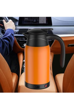 Buy Automobile Hot Water Heater - 24V / 180W / 1000 ml Mug , Tea & Coffee Stainless Steel Car Heating Kettle , Electric Kettle Van Truck , Car heating cup , Universal kettle, orange color in Saudi Arabia