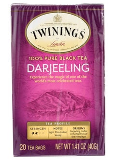 Buy Twinings Darjeeling Tea, 20 Tea Bags per Box (Pack of 3 Boxes) in UAE