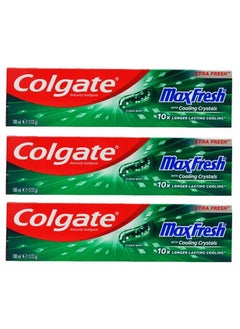 Buy Colgate Pack Of 3 Max Fresh Clean Mint Toothpaste 100ml in Saudi Arabia