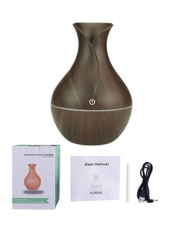 Buy hanso Mini Humidifier USB Aroma Diffuser Mini Ultrasonic Atomizer - Portable and Stylish Essential Oil Diffuser for Home and Office, 5v, 3w, 200ml (Brown) in Egypt