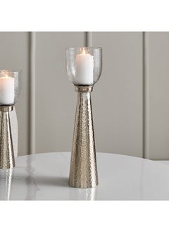 Buy Verve Metal Hurricane Candleholder with Glass 10.5 x 45 x 11.5 cm in UAE