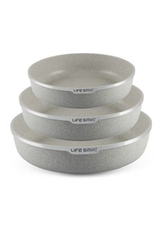 اشتري 3PCS Granite Coating Non-Stick Round Bakeware Cake Pan Set SIZE: 24CM, 28CM, 32CM في الامارات