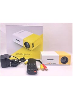 اشتري YG300 Portable LED 400 Lumens Projector With Remote Control YG300 White/Yellow في الامارات