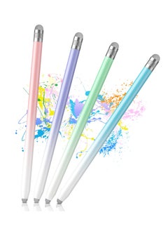 اشتري Precision Stylus Pens for Touch Screens, 4 Pack Compatible with iPad iPhone Android Tablets, Enhanced Double Fiber Tips for Accurate Touch Control في السعودية