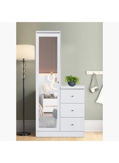 Buy Cornell 3-Drawer Tall Dresser with Mirror 80 x 175.5 x 40 cm in UAE