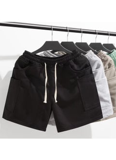 Buy Mens Summer Casual Cargo Shorts Black in Saudi Arabia