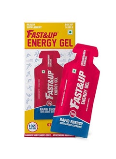 Buy FAST&UP ENERGY GELS - INSTANT ENERGY + CAFFEINE (pack of 5) - Strawberry banana flavour in UAE