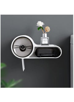 Buy Multifunctional Toilet Paper Holder Wall Mount Roll Paper Holder Toilet Paper Holder with Shelf Storage Organizer for Toilet Bathroom Pantry Utility Room Laundry Tissue Box Cover Organizer in Saudi Arabia