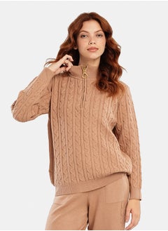 Buy Half Stand-Up Collar Lounge Pullover in Egypt