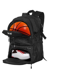 اشتري Basketball Backpack Large Sports Bag with Separate Ball holder & Shoes compartment, Best for Basketball, Soccer, Volleyball, Swim, Gym, Travel في الامارات