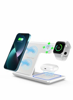 اشتري Wireless Charger 3 in 1 Wireless Charger Station Charging Stand Foldable في الامارات