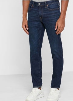 Buy Dark Wash Slim Straight Fit Jeans in Saudi Arabia