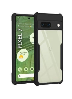 اشتري Google Pixel 7 Black Mobile Phone Case Cover, Ultra-Thin Lightweight Cover Soft TPU Bumper + Acrylic Clear Back Case Cover في السعودية