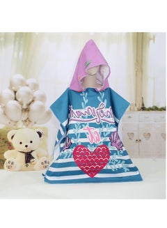 Buy Super Soft Kids Bathrobe Toddler Bath Pool Beach Hooded Poncho Towel Wrap in UAE