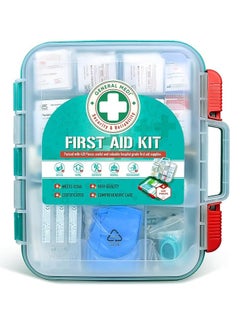 اشتري General Medi 420 Pieces Professional First Aid Kit - HardCase First Aid Box - Contains Premium Medical Supplies for Travel, Home, Office, Vehicle, Camping, Workplace & Outdoor في الامارات