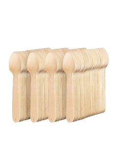 Buy 200 PCS Small Disposable Wooden Spoons 4.3inch/11 CM in UAE