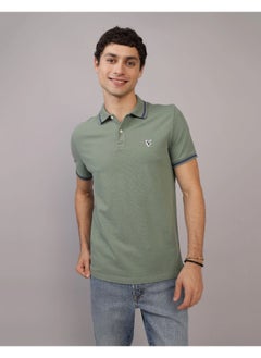 Buy AE Tipped Flex Pique Polo Shirt in Saudi Arabia