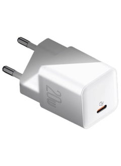 Buy Celebrat C-H7-EU Fast Charger With Type C Output And Intelligent Identification Smart Chip Fits Various Smart Devices 20W - White in Egypt