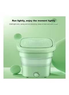 اشتري Portable Mini Folding Washing Machine 1.8 kg 2152003 Green في الامارات