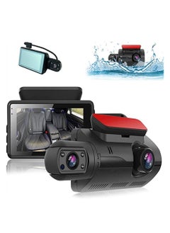 Buy Dash Cam Front and Interior 1080P Dual Dash Cam for Car 3 Inch, Full HD Wide Angle in Saudi Arabia