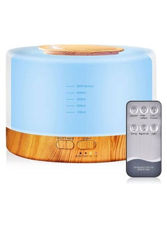 اشتري 500ML Aromatherapy Diffuser Air Humidifier with LED Light Home Room Ultrasonic Cool Mist Aroma Essential Oil Diffuser في السعودية