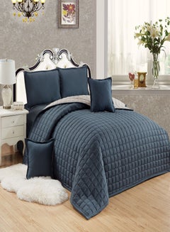 Buy Sleep Night 6 Pieces Comforter Set King Size 220 X 240 Cm Dual color Reversible Bedding Set for All Seasons in Saudi Arabia