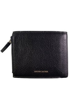 Buy Slim Wallet for Men Genuine Leather Protected Purse Black in UAE