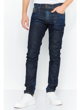 Buy Men D-Strukt Slim Fit Plain Stretchable Jeans, Blue in UAE