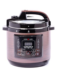 Buy Home elec pressure cooker 6 liters 1000 watts black brown in Saudi Arabia