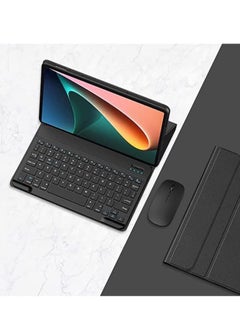 Buy Arabic and English Keyboard Case for Xiaomi Pad 6/pad 6 Pro 2023 11 Inch, Detachable Wireless Keyboard Pencil Holder Slim Leather Smart Cover with Mouse (Black) in Saudi Arabia