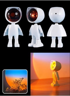 Buy Astronaut Projector Night Light - LED Lamp with Sunset Design, 360° Adjustable Design for Room Decor USB Powered in Saudi Arabia