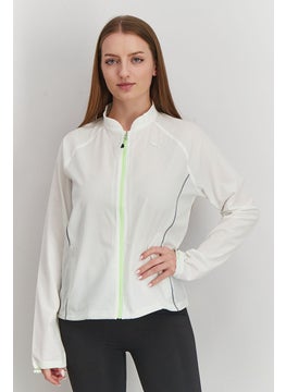 Buy Women Sport Fit Woven Ultra Running Jacket, White in UAE