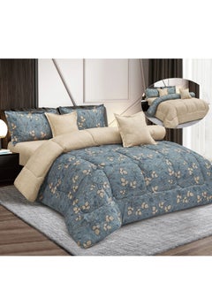 Buy Summer comforter set 6 pieces velvet medium filling excellent quality 230*250 in Saudi Arabia